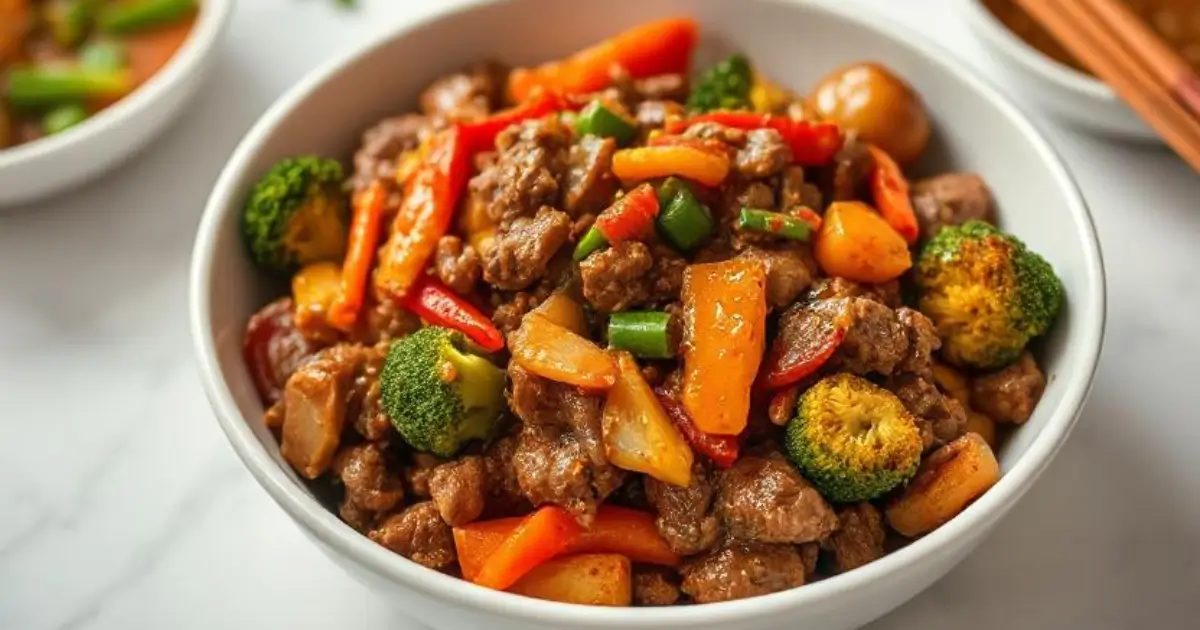 ground beef stir fry