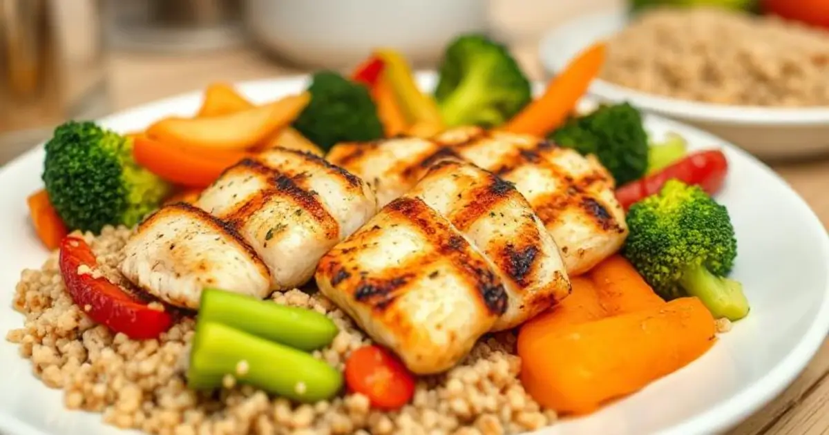 healthy chicken dinner