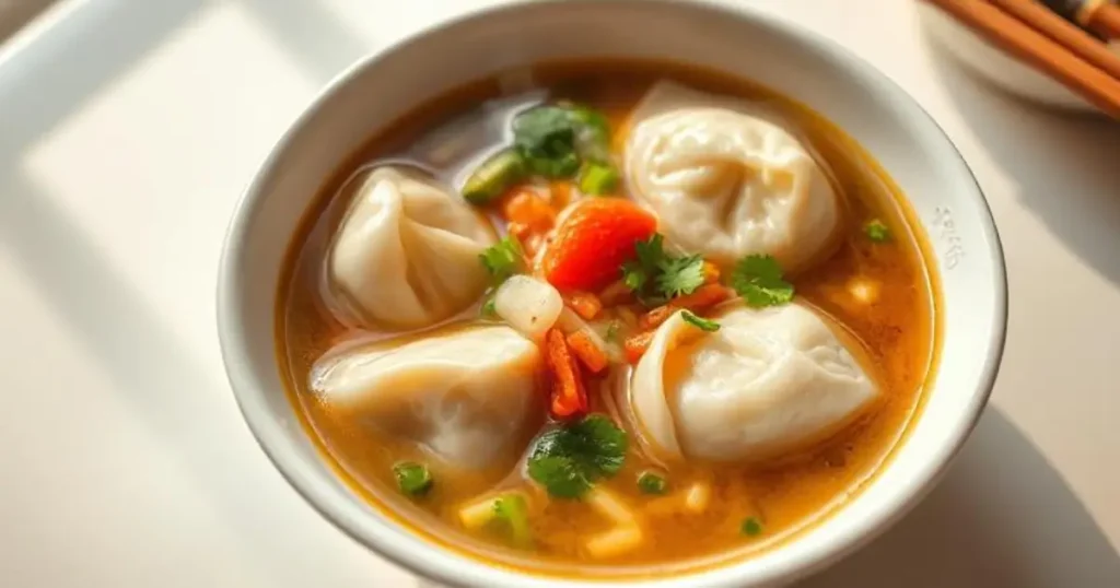 miso dumpling soup
