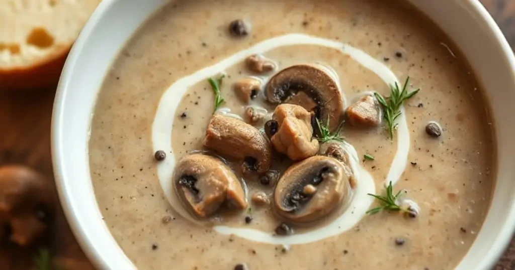 mushroom brie soup