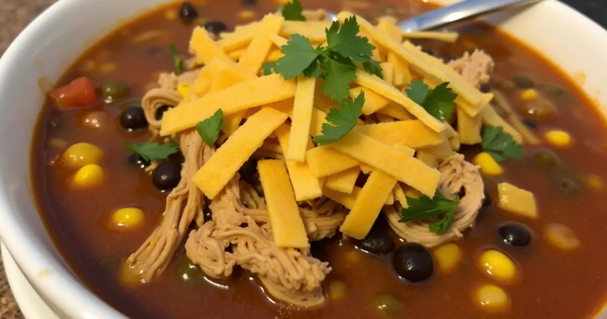 crockpot chicken tortilla soup
