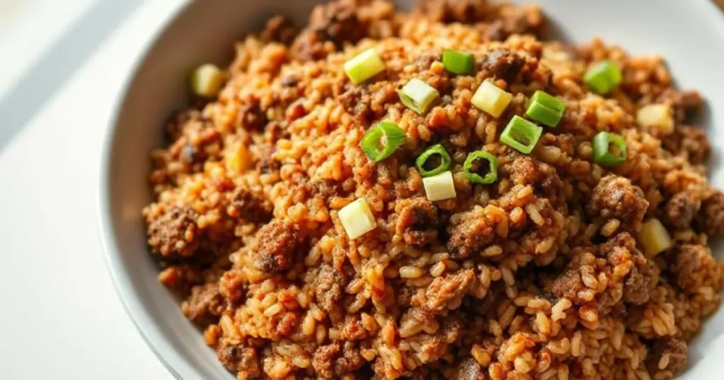 dirty rice with ground beef