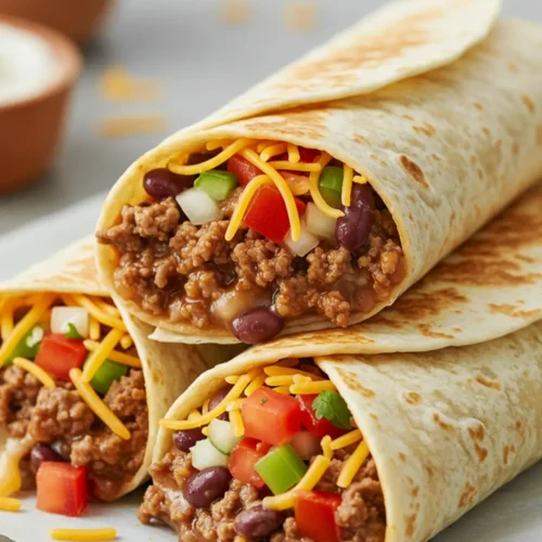 ground beef burritos recipe
