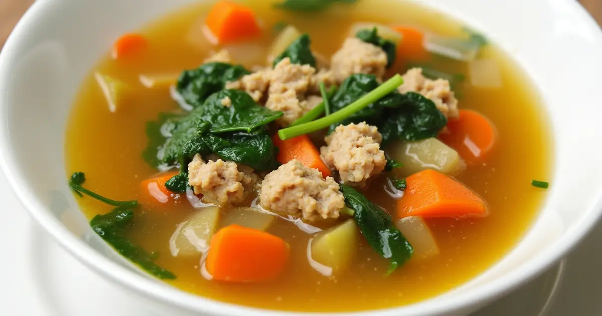 ground turkey soup