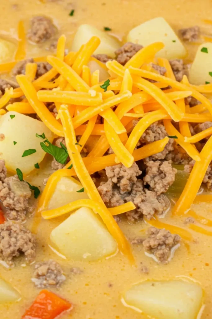 cheeseburger soup crockpot recipe