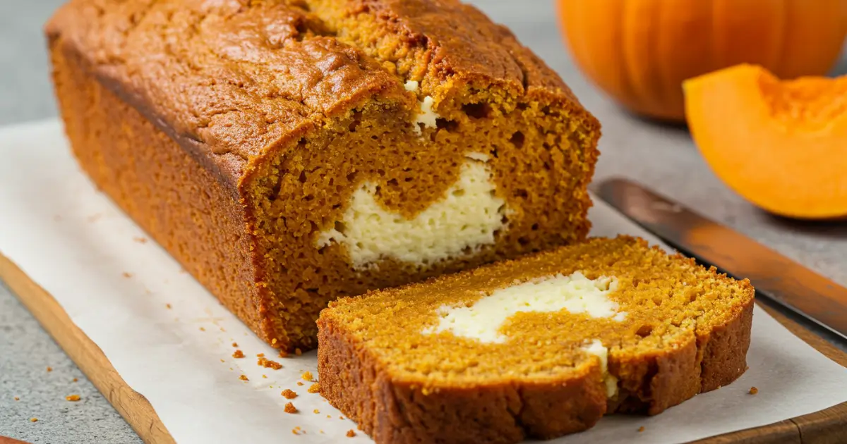pumpkin bread with cream cheese