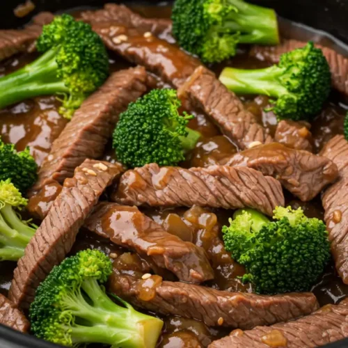 slow cooker beef and broccoli
