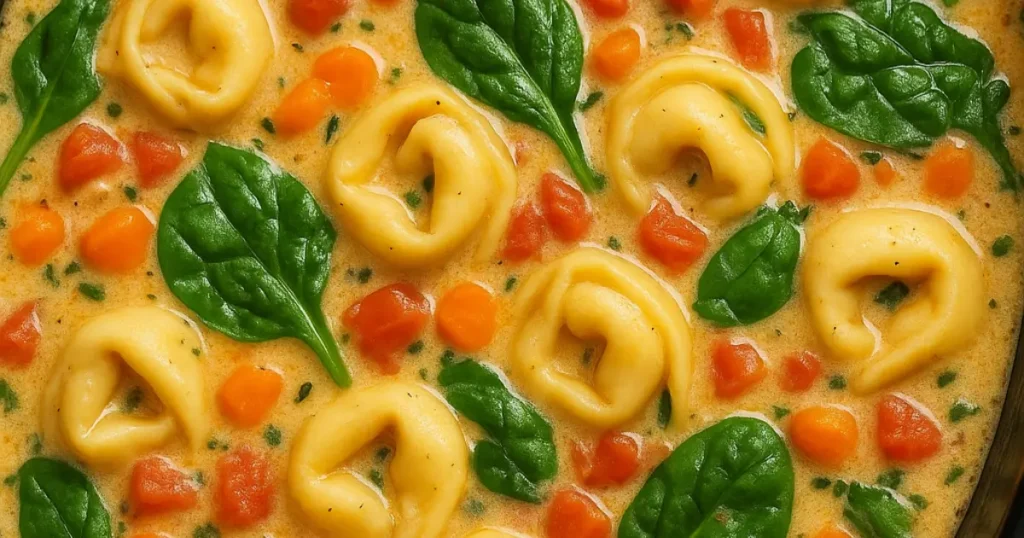 tortellini soup crockpot