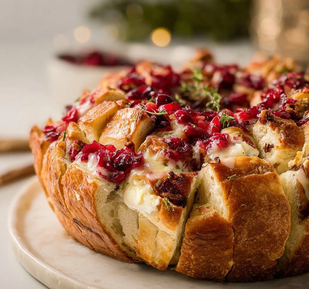 Cranberry Brie Pull Apart Bread