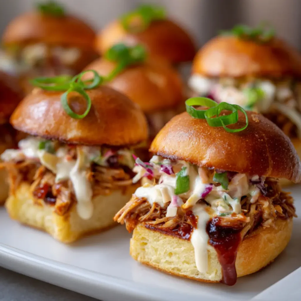 BBQ chicken sliders