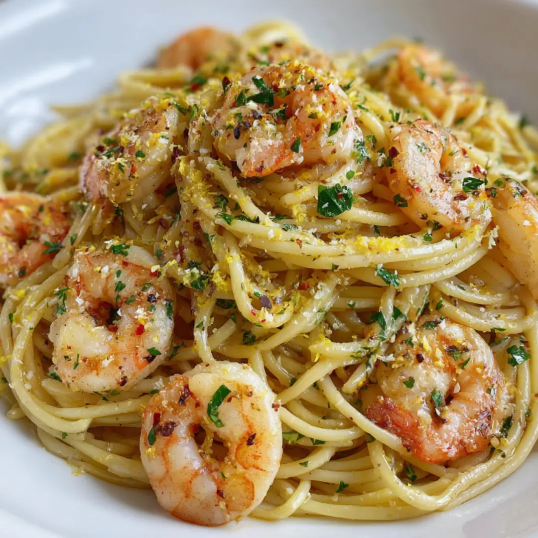 lemon garlic shrimp pasta