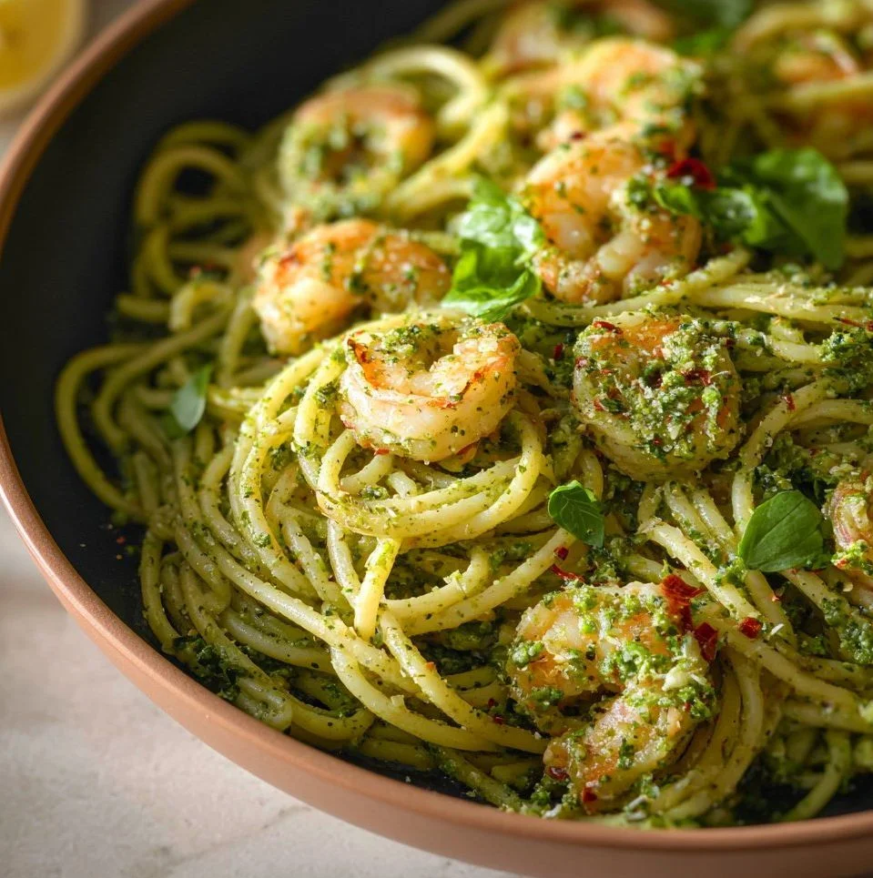 Shrimp Pesto Pasta