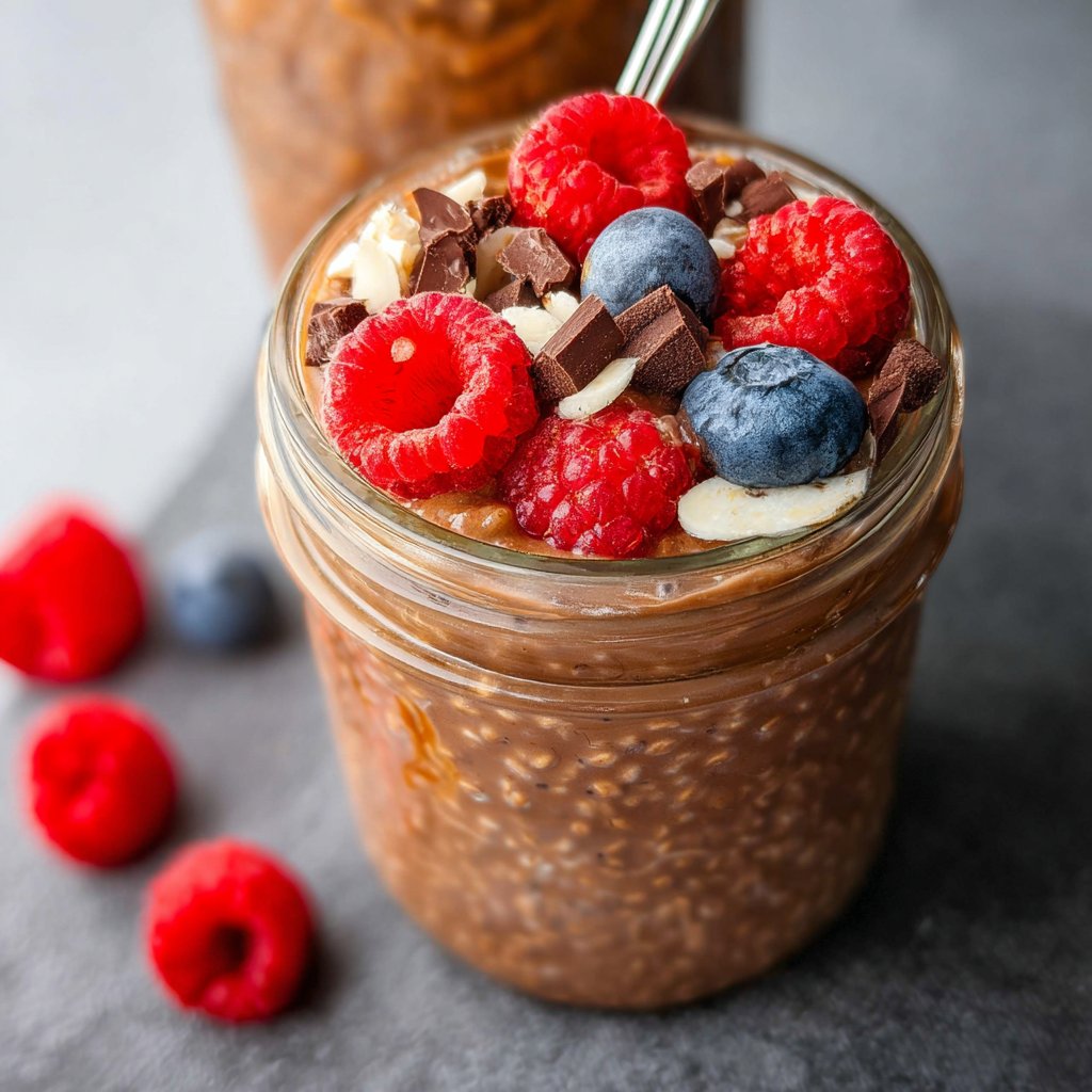 Chocolate Protein Overnight Oats