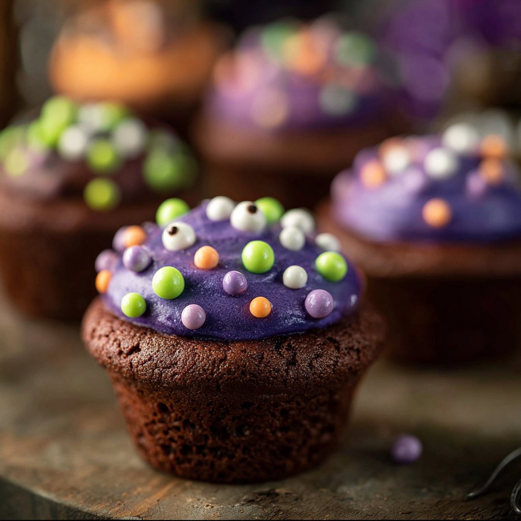 Witch's Cauldron Halloween Brownie Bites