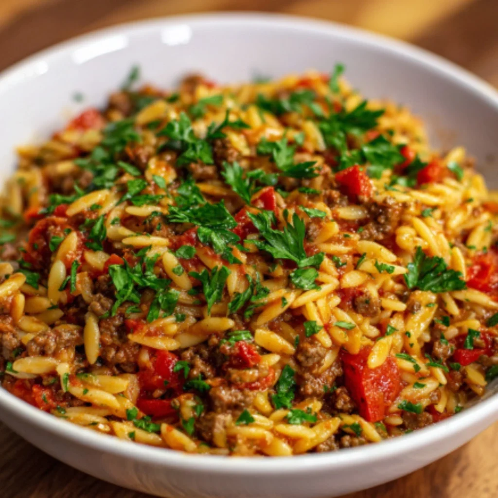 beef orzo