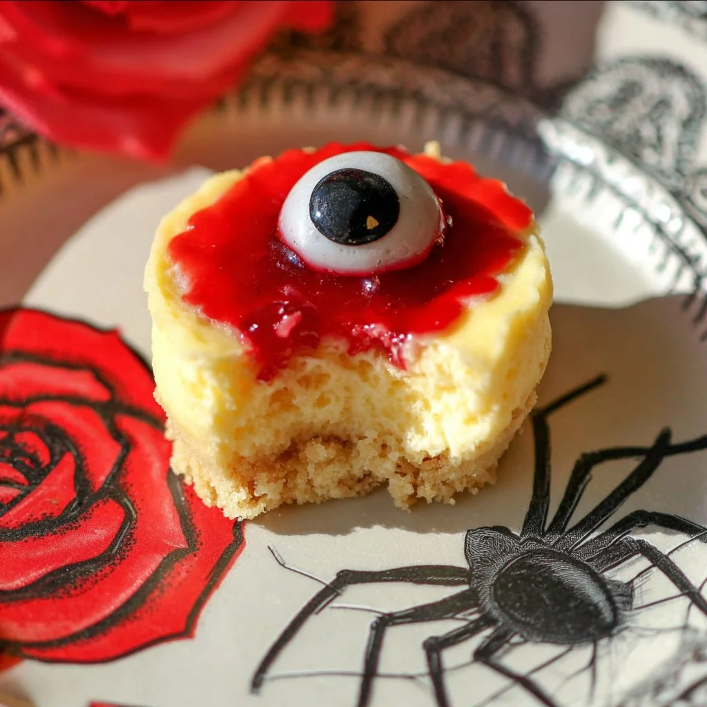 Bloody Eyeball Cheesecakes