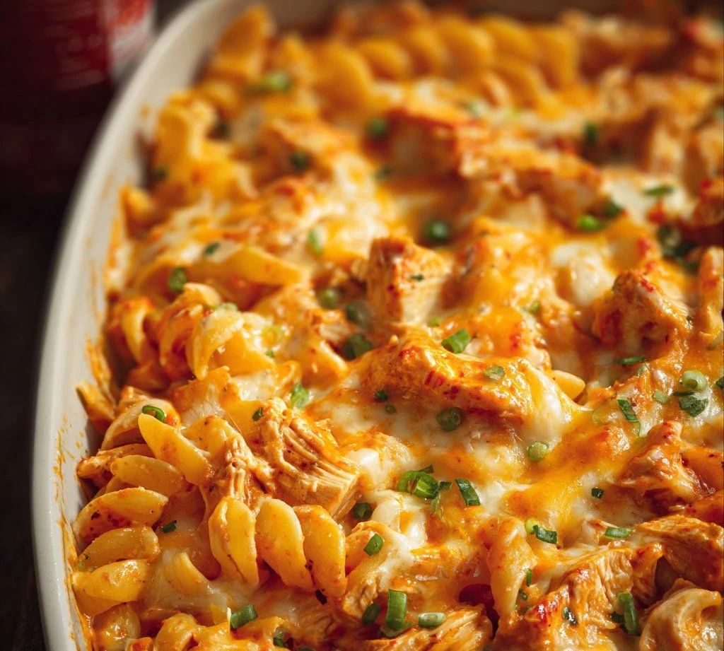 Buffalo Chicken Pasta Bake