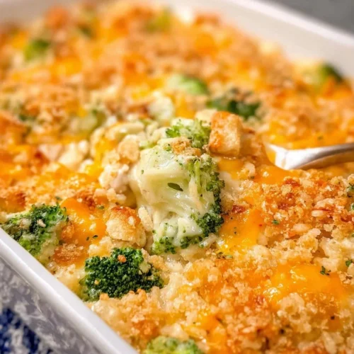 Cheesy Chicken Broccoli Rice Casserole