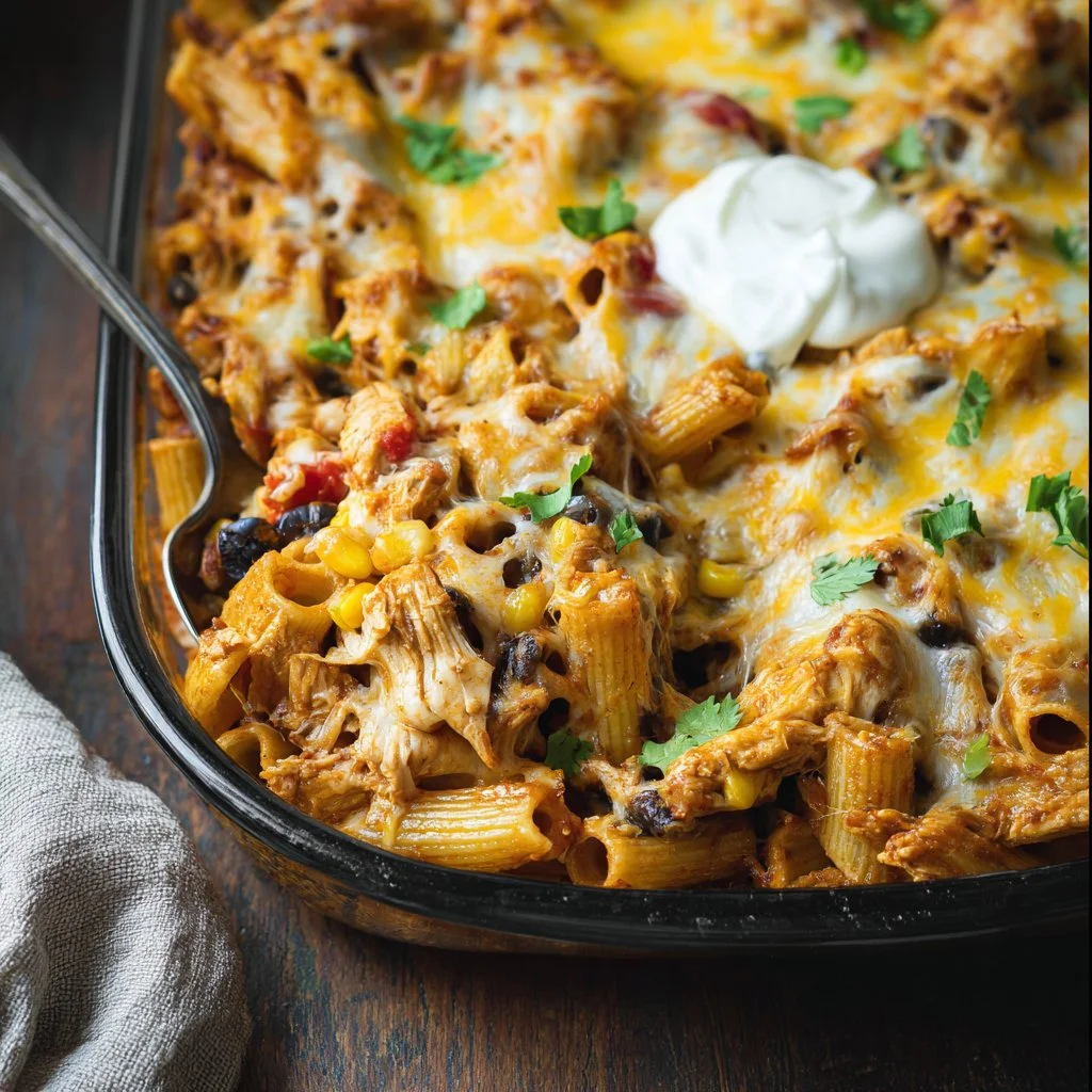 Chicken Enchilada Pasta Bake