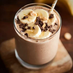 Chocolate Peanut Butter Banana Smoothie