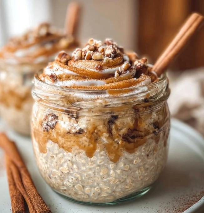Cinnamon Roll Overnight Oats