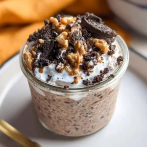 Cookies and Cream Overnight Oats