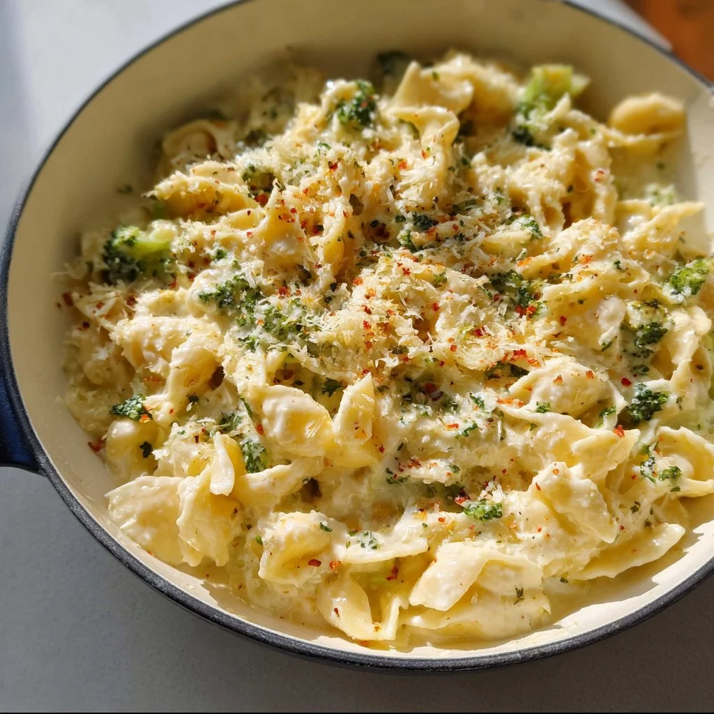 Cottage Cheese Alfredo Pasta