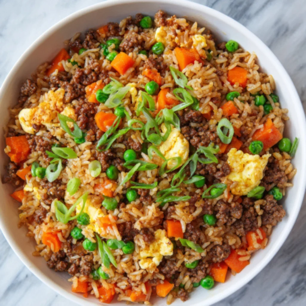 ground beef fried rice