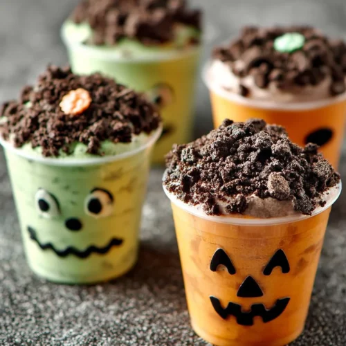 Halloween Pudding Cups