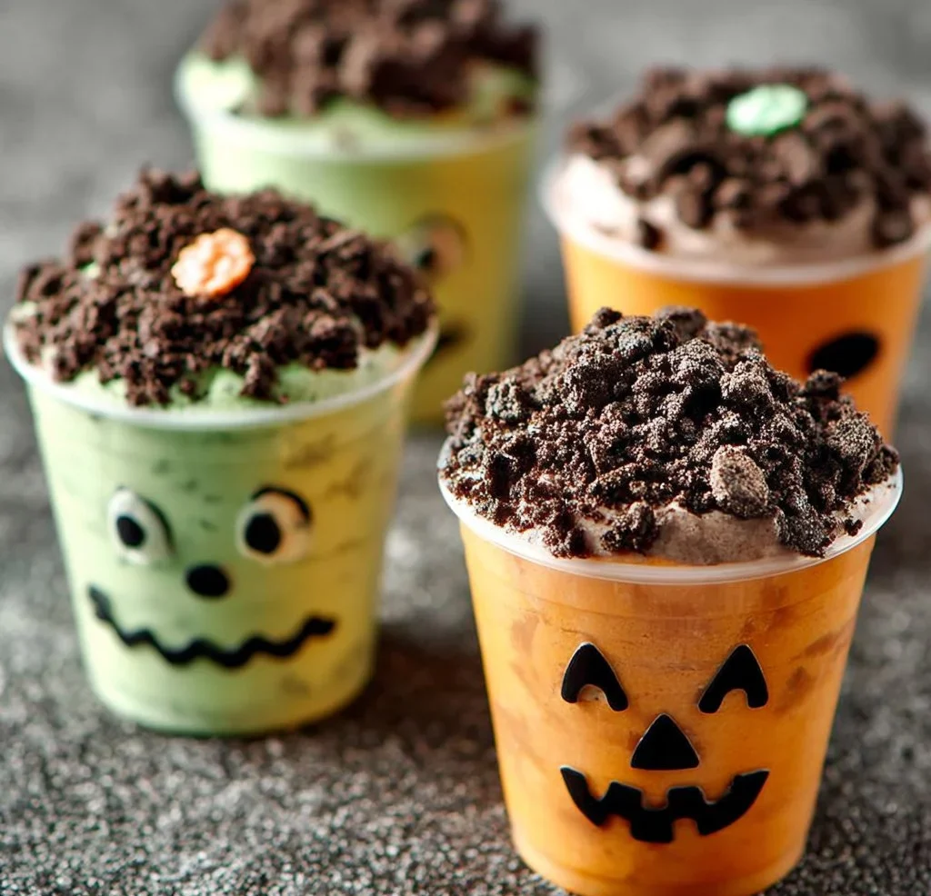 Halloween Pudding Cups
