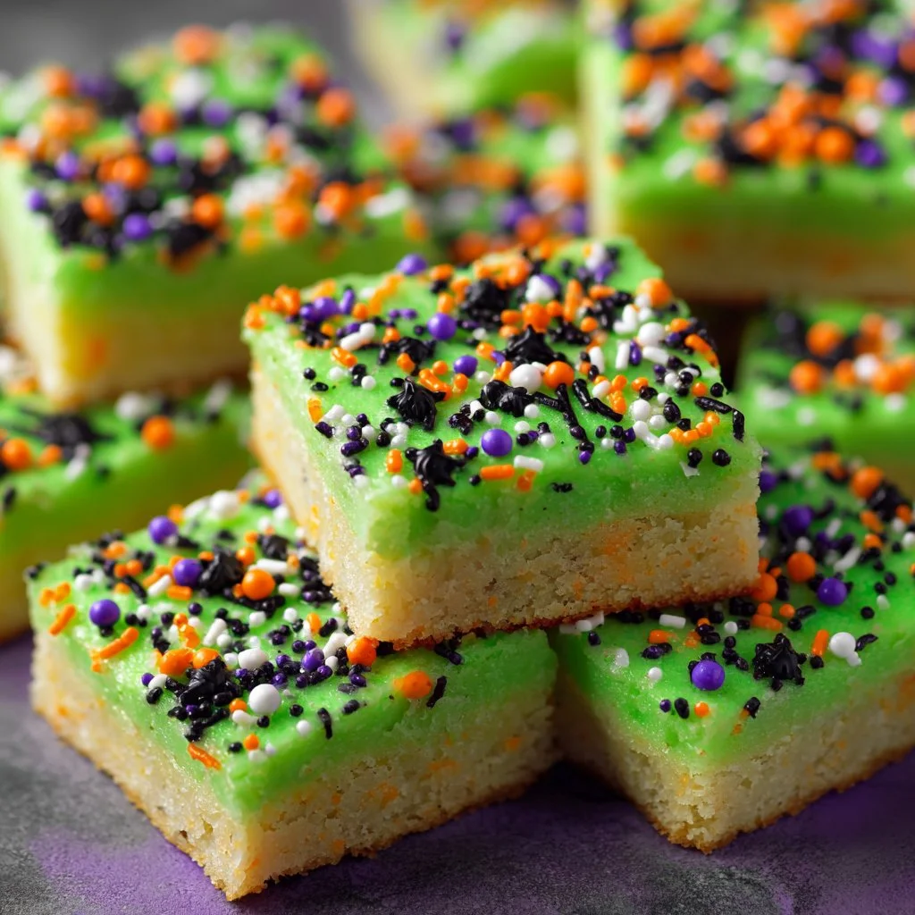 Halloween Sugar Cookie Bars recipe