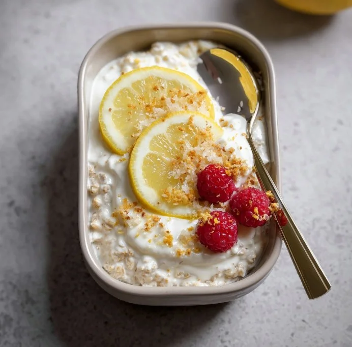 Lemon Cheesecake Overnight Oats