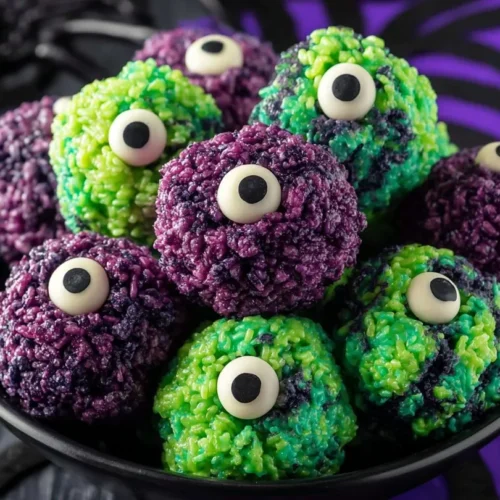 Monster Eye Balls Rice Krispie Bites