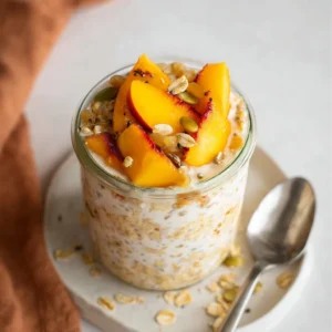 Peaches and Cream Overnight Oats
