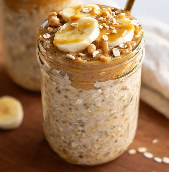 Peanut Butter Banana Overnight Oats