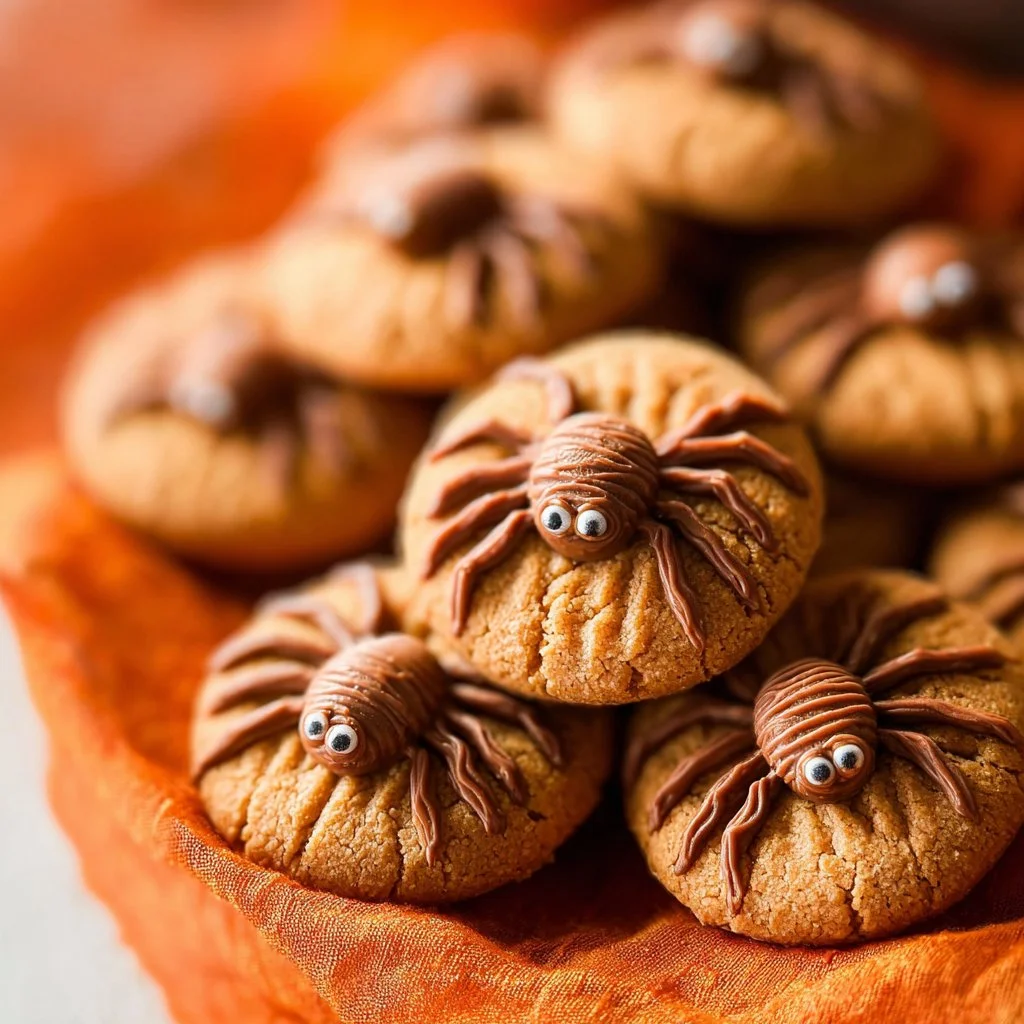 Peanut Butter Spider Cookies