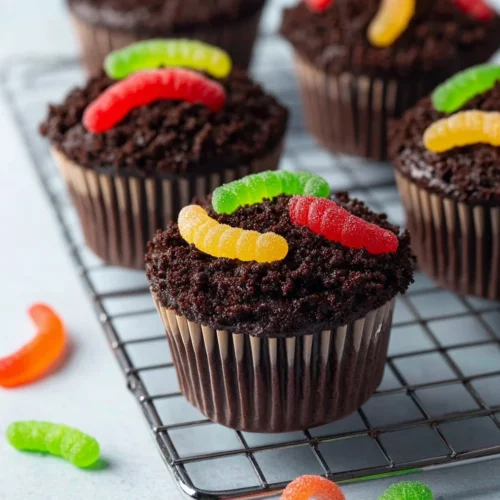 Pudding Filled Dirt Cupcakes