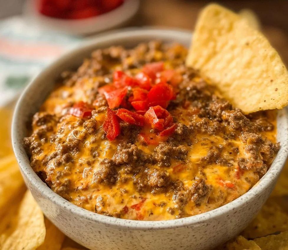 Rotel Dip with Ground Beef
