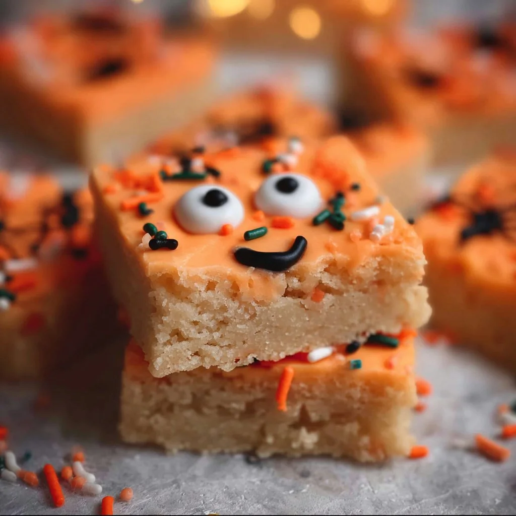 Spooky Halloween Sugar Cookie Bars