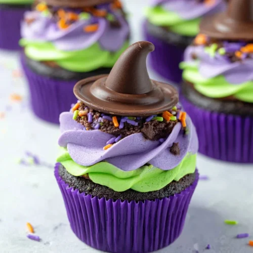 Witches Cupcakes with Witch Hats