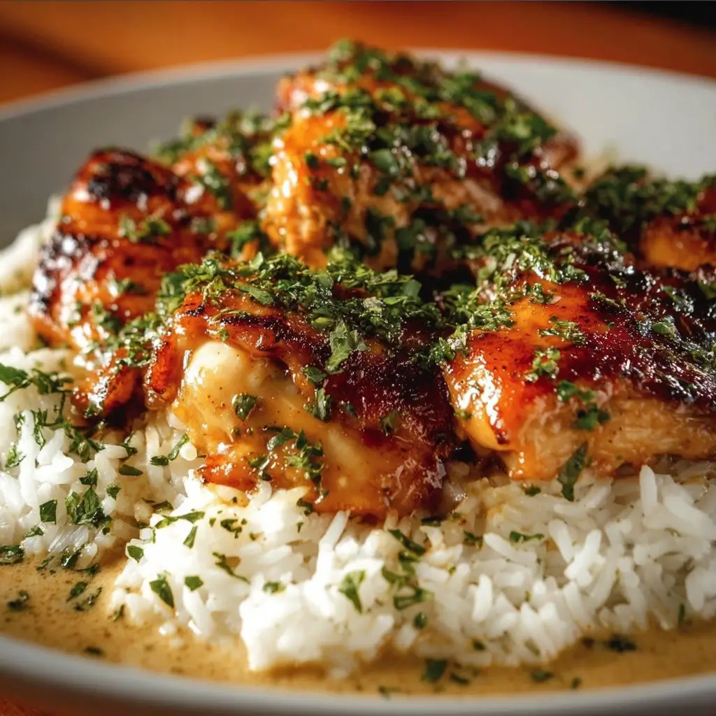 Creamy Smothered Chicken and Rice
