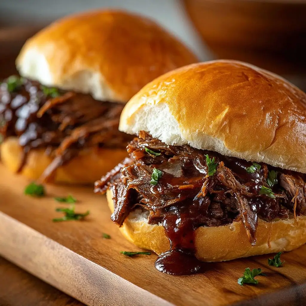 Crockpot French Dip Sandwiches