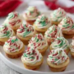 Festive Christmas Sprinkle Cookies Cups decorated with colorful sprinkles