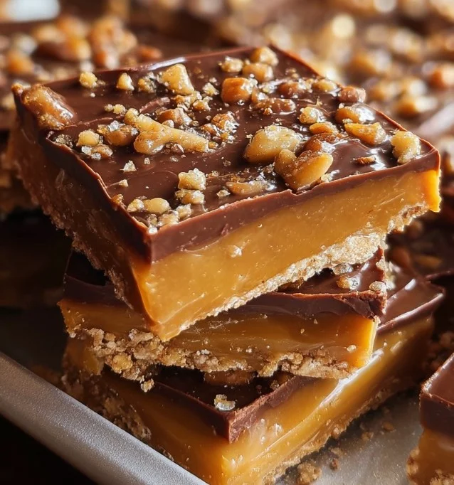 Delicious classic Christmas toffee in a festive setting