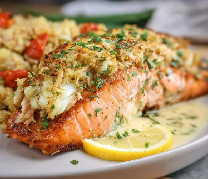 Crab Stuffed Salmon