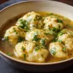 Delicious Crockpot Chicken and Dumplings ready to serve