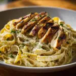 Delicious creamy Cajun Chicken Pasta served in a bowl