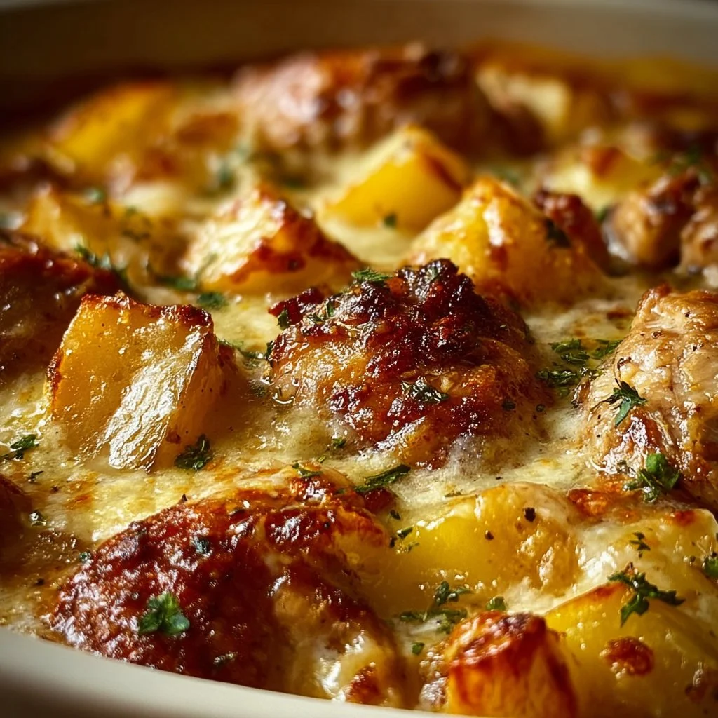 Delicious Garlic Parmesan Chicken with Potatoes in a crockpot