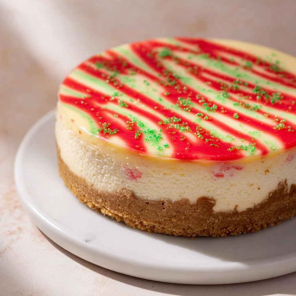 Little Debbie Christmas Tree Cheesecake dessert with holiday decorations