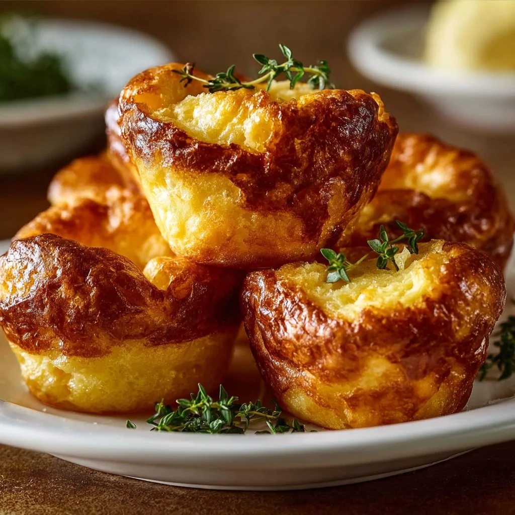 Delicious Mashed Potato Cheese Puffs golden and crispy served on a plate